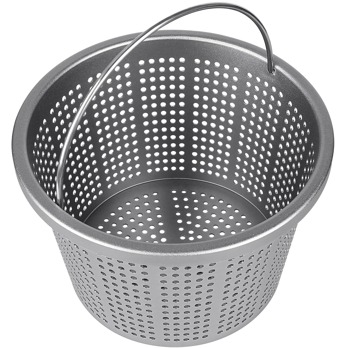 BJFGF pool skimmer basket 8-inch top view, durable metal construction for long-lasting use