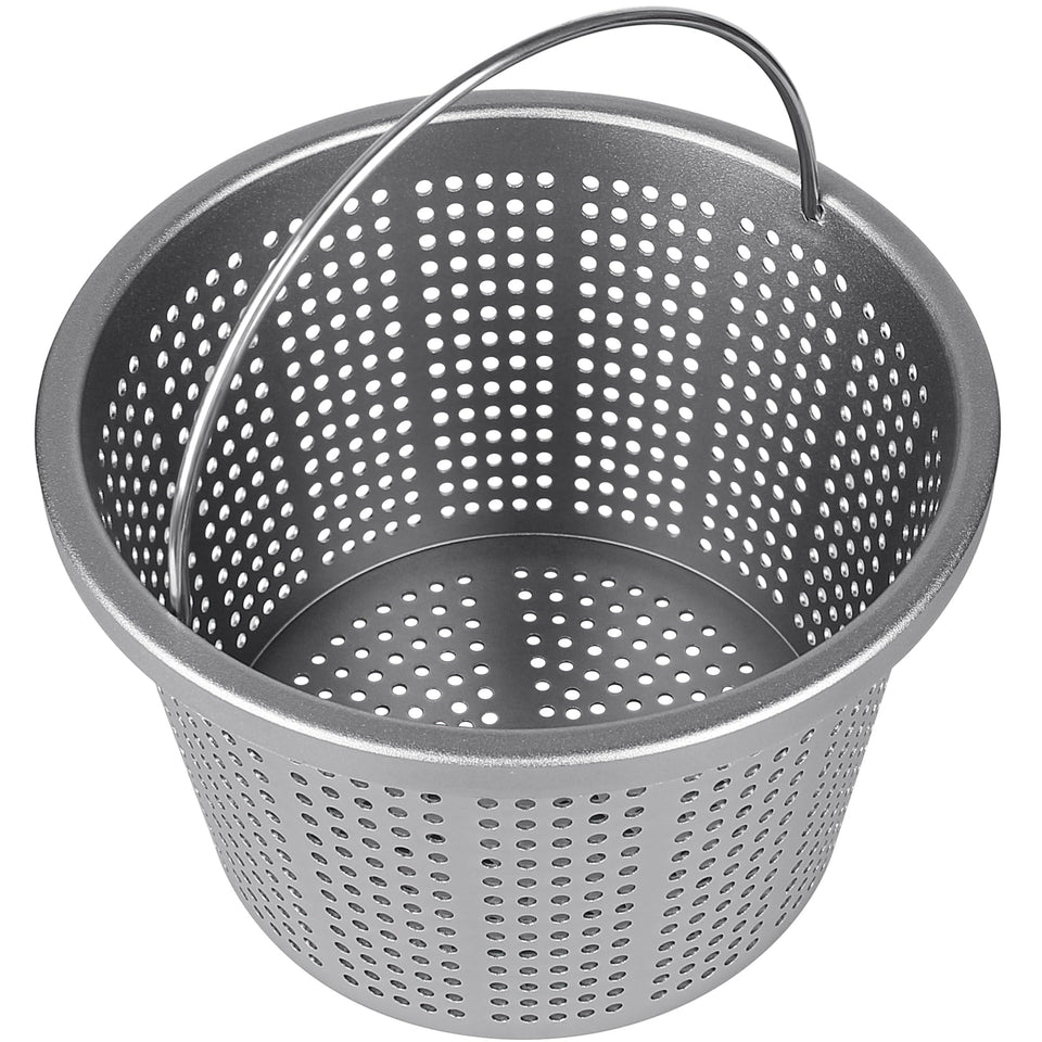 BJFGF pool skimmer basket 8-inch top view, durable metal construction for long-lasting use