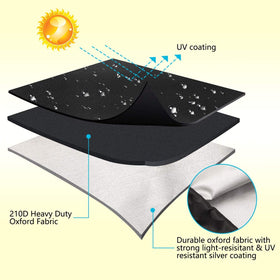 BJYasoppu 210D oxford fabric resists weather and scratches.