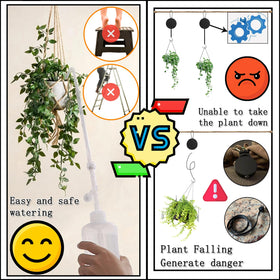BKSAI overhead watering bottle for convenient plant care without moving plants