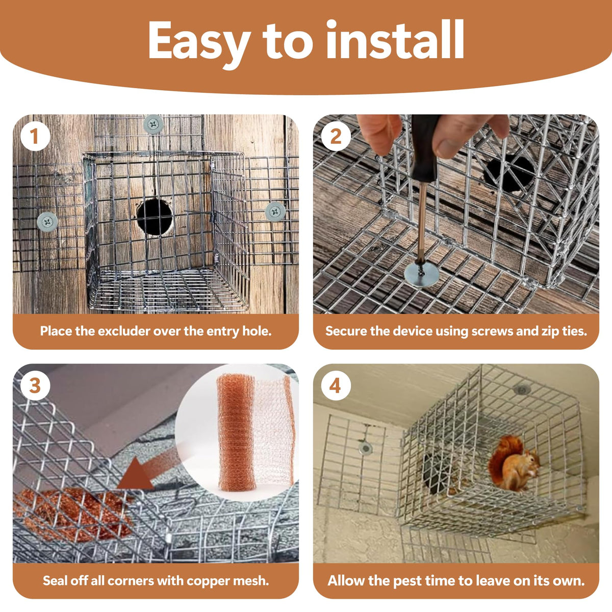 BKALEME copper mesh enhances durability against gnawing and corrosion.