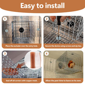 BKALEME copper mesh enhances durability against gnawing and corrosion.