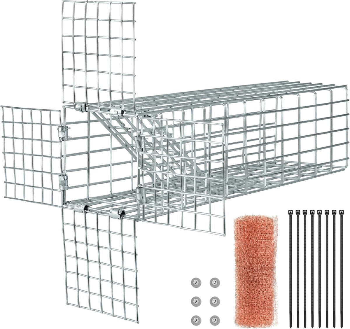 Bkaleme One-Way Squirrel Door Excluder close-up showing durable metal construction