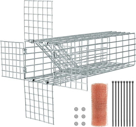 Bkaleme One-Way Squirrel Door Excluder close-up showing durable metal construction