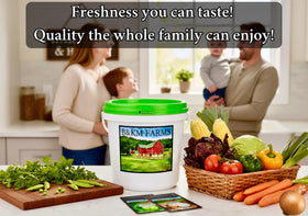 B&KM Farms BKF USA-made quality shown by hand-packaged seeds.