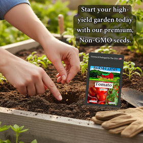 B&KM Farms USA-grown seeds packaging emphasizes quality you can trust.