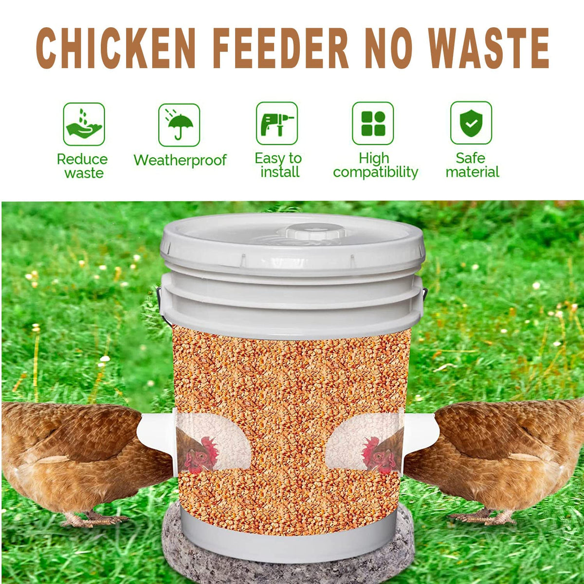 Bkotoo chicken water cups six-pack provide constant hydration with minimal waste