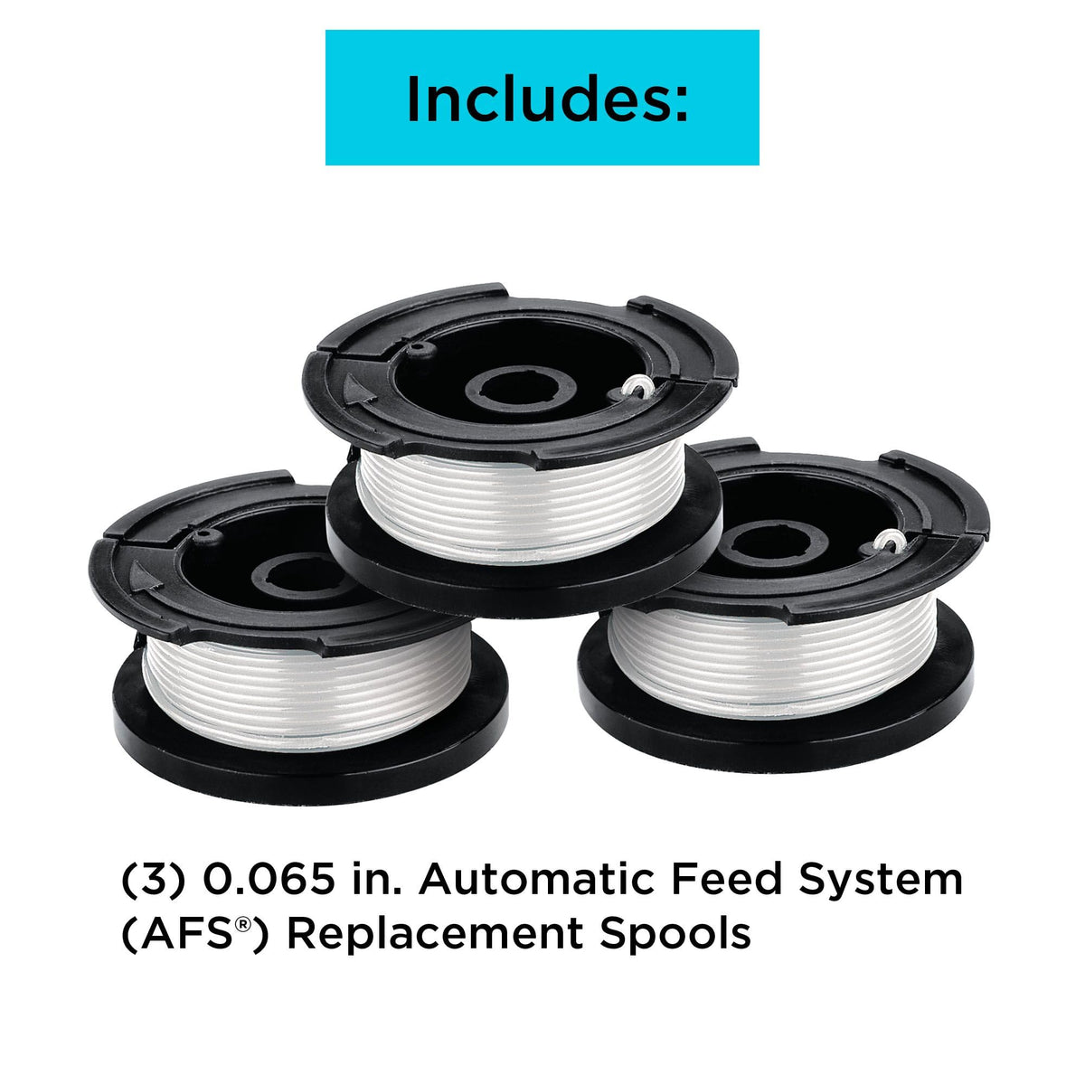 BLACK+DECKER AF1003ZP 30 ft spool supports continuous trimming.