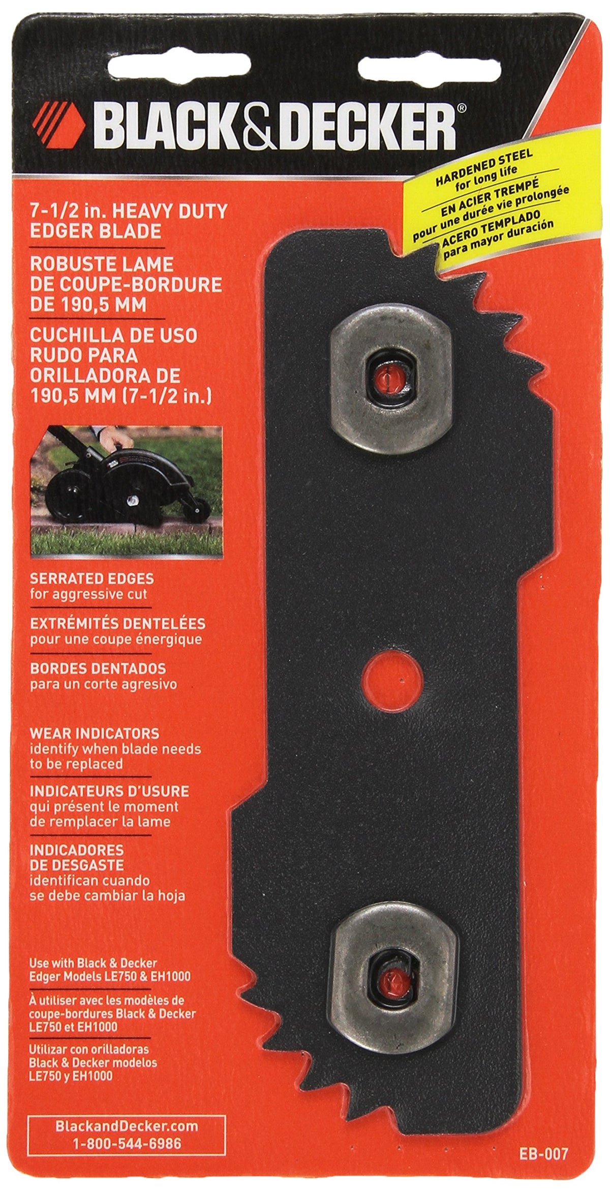 Black+Decker Edge Hog blade, 7-1/2-inch, for crisp edging along sidewalks