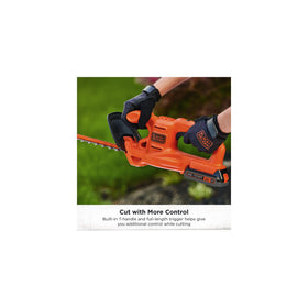 Battery and charger included with BLACK+DECKER 20V MAX hedge trimmer