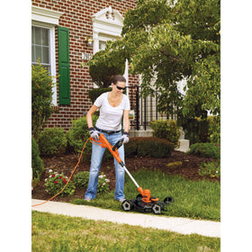 12-inch cutting swath on BLACK+DECKER MTE912 speeds up trimming.