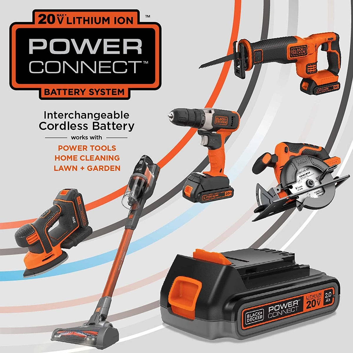BLACK+DECKER 20V MAX edger powered by a 1.5Ah battery for extended use.