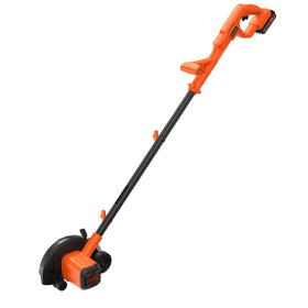 BLACK+DECKER 20V MAX edger with ergonomic handle for steady edging.