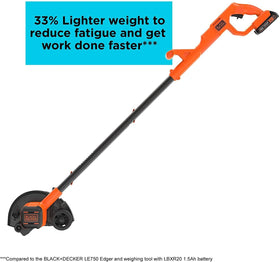 BLACK+DECKER 20V MAX edger featuring a lightweight design to reduce fatigue.