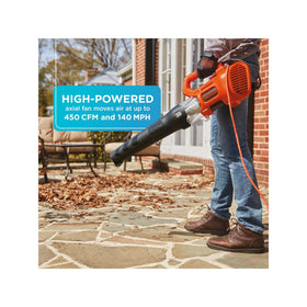 BLACK+DECKER BEBL750 2-speed control for delicate garden areas or tough debris.