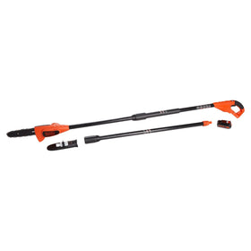 Black+Decker LPP120B 8-inch cutting bar ready for precise branch trimming