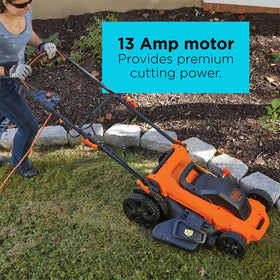 13 gallon fabric bag allows easy fullness checks during mowing