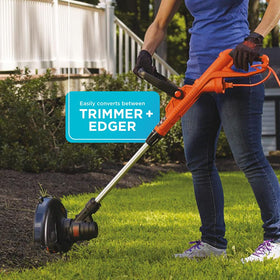BLACK+DECKER ST8600 features built-in edge guide for a clean, defined lawn edge.