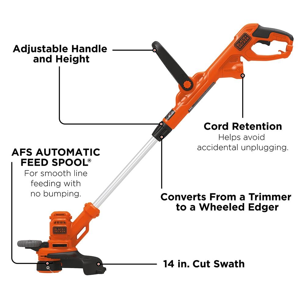  BLACK+DECKER Weed Wacker 2in1 trimmer edger in one tool for versatile lawn care