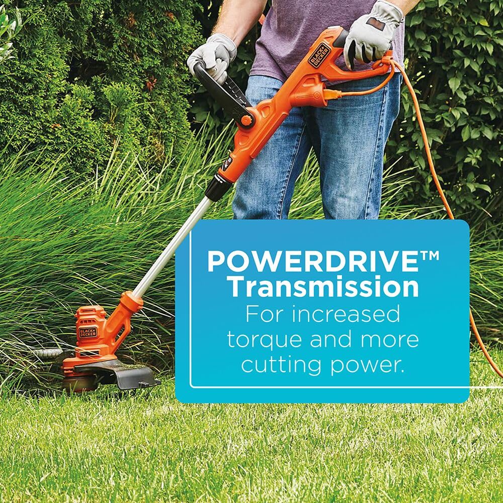  BLACK+DECKER Weed Wacker lightweight design for comfortable, extended use