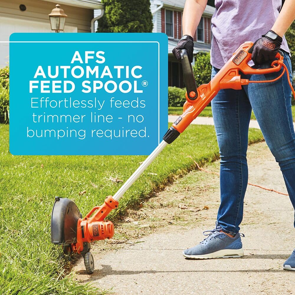  BLACK+DECKER Weed Wacker PowerDrive transmission helps tackle tough weeds with ease