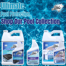 1-gallon container of Black Diamond Stoneworks Ultimate Spa Filter Cleaner for ongoing maintenance