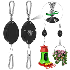Black Elk Peak plant pulley with auto-locking hook for outdoor heavy-duty use.