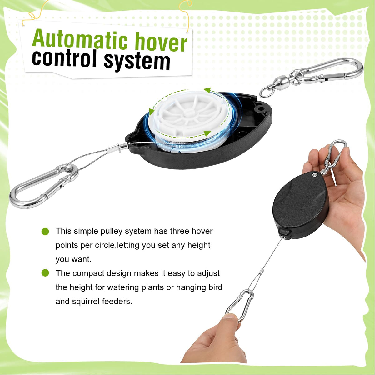 Black Elk Peak retractable rope extension reaches 63 inches for easy height adjustment.