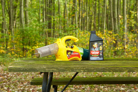 Black Flag 32oz fogging insecticide application for outdoor mosquito control.