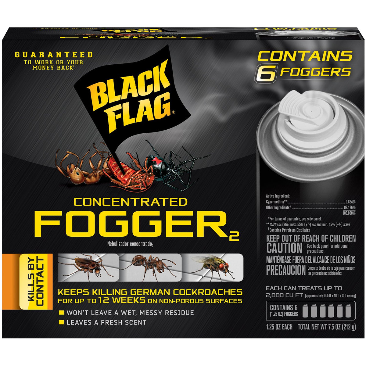 Black Flag Concentrated Fogger can for compact indoor pest control and quick room coverage.