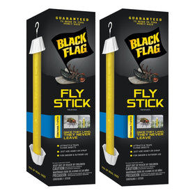 Black Flag Fly Stick 2-Count package attracts and traps flying insects indoors or outdoors