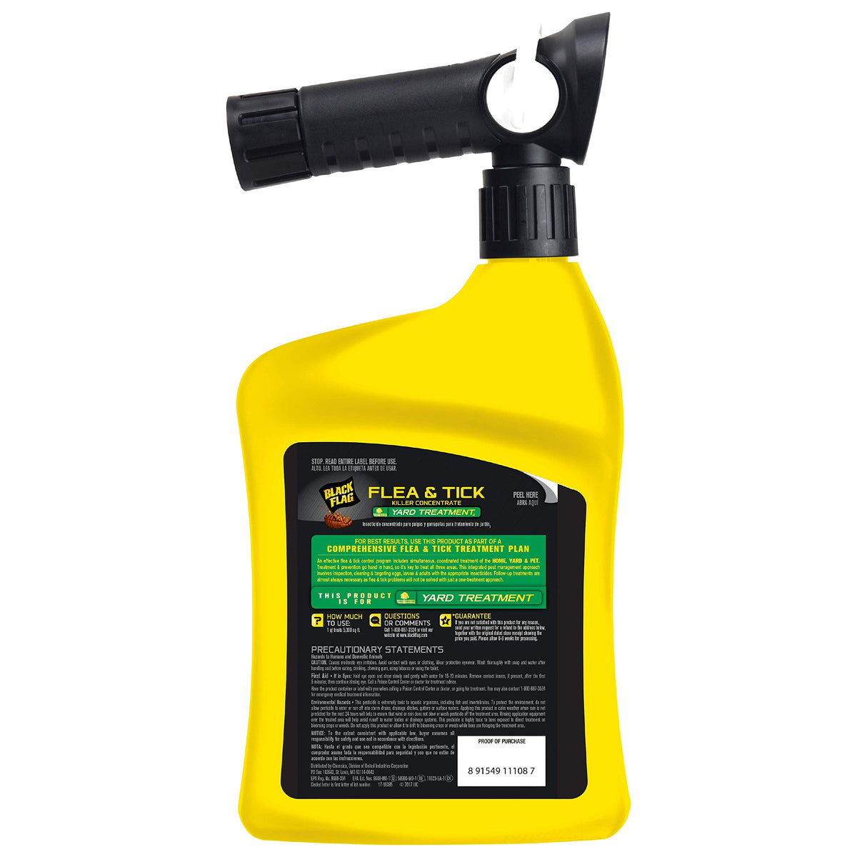Black Flag quickflip hose-end sprayer shown; effortless connection to your garden hose.