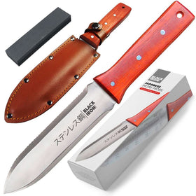 Black Iron Hori Hori 7-inch blade for precise digging and pruning.