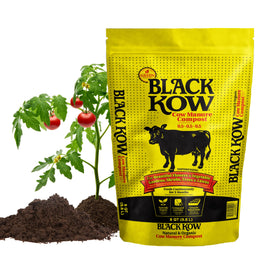 Black Kow raised bed application nourishes plants gradually with organic matter.