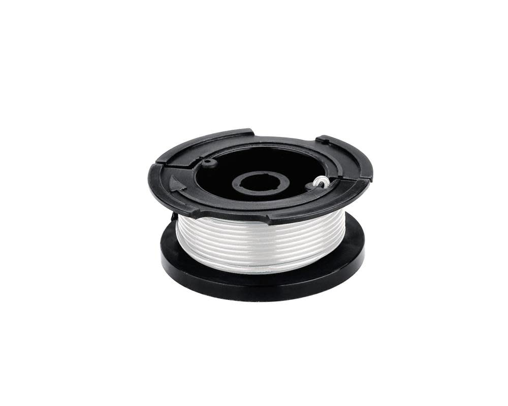 BLACK+DECKER AF-100-3ZP spool installed on trimmer delivering auto feed efficiency.