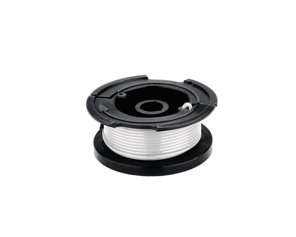 BLACK+DECKER AF-100-3ZP spool installed on trimmer delivering auto feed efficiency.