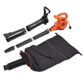 BLACK+DECKER BEBL7000 backpack blower clears a walkway efficiently.