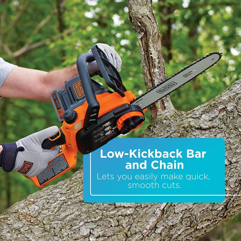 BLACK+DECKER LCS1020 10inch-bar enables fast, clean cuts on light wood.