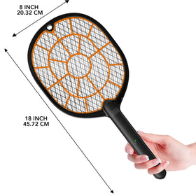 BLACK+DECKER Bug Zapper Racket grid close-up highlighting safe, durable mesh.