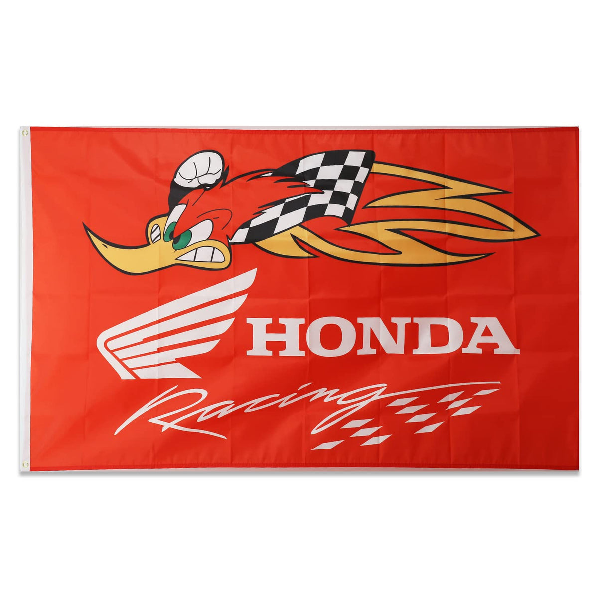 BlackEmperor polyester-flag-racing-honda-3ftx5ft, durable fabric for long-lasting porch or garage decor.
