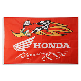 BlackEmperor polyester-flag-racing-honda-3ftx5ft, durable fabric for long-lasting porch or garage decor.