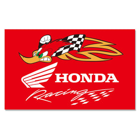 BlackEmperor racing-car-decor-flag for Honda, vibrant colors enhance outdoor display.