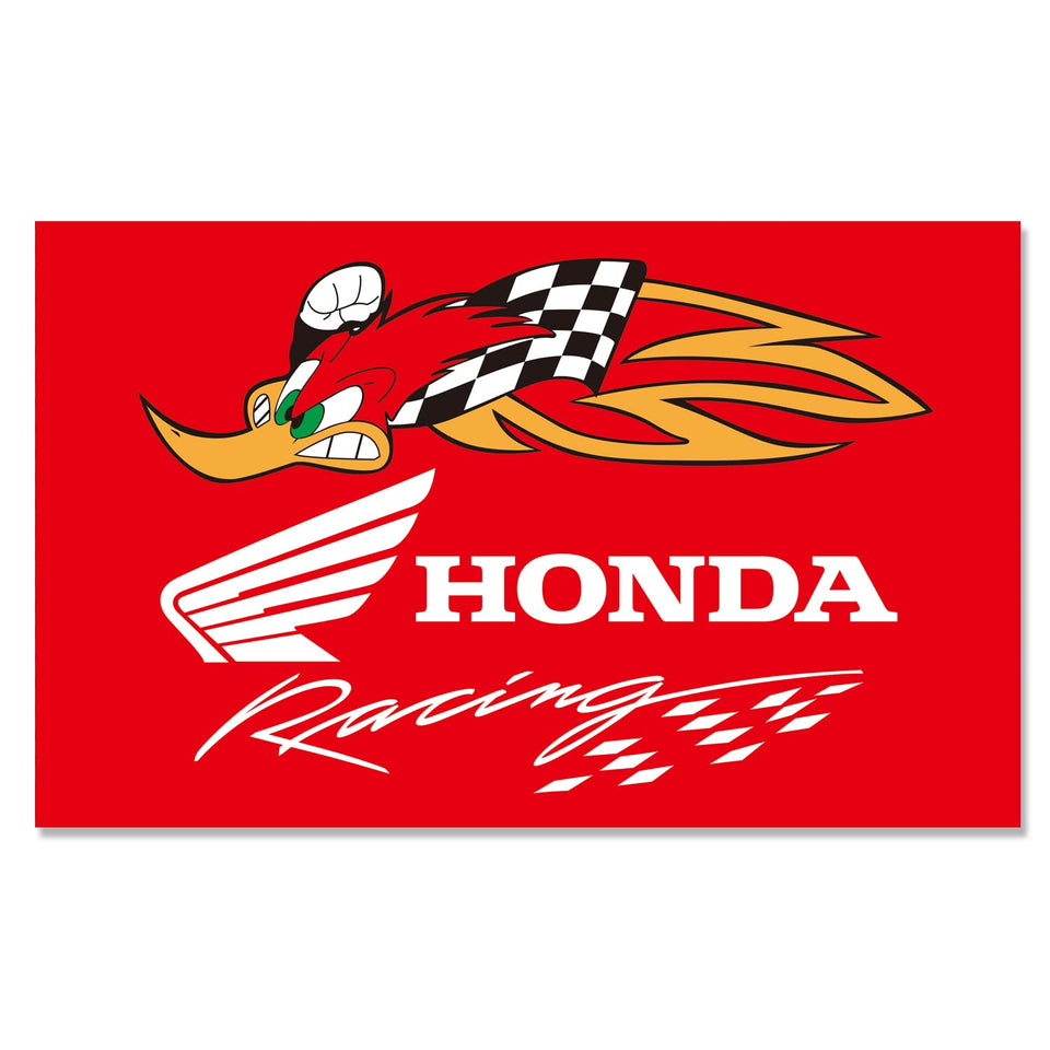 BlackEmperor racing-car-decor-flag for Honda, vibrant colors enhance outdoor display.