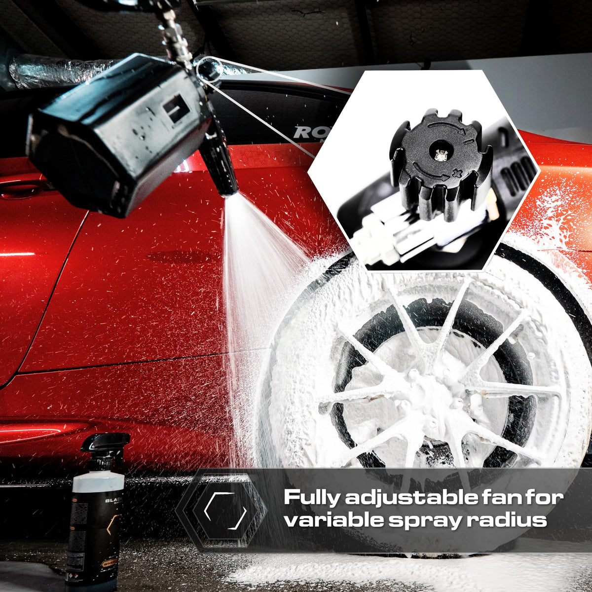 Blackline foam cannon stable design standing upright during use