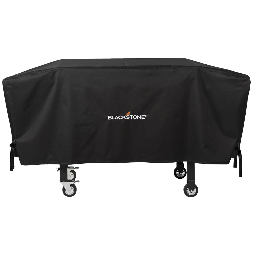 Blackstone 36-inch griddle cover on the grill protects from rain and debris.