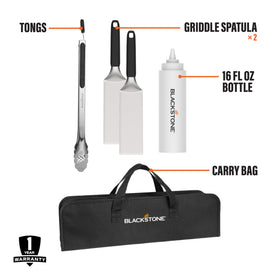 Blackstone 5481 tongs offer secure grip for turning delicate items on high heat.