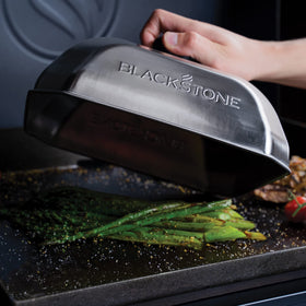 Blackstone 5555 basting cover dishwasher safe for quick cleanup.