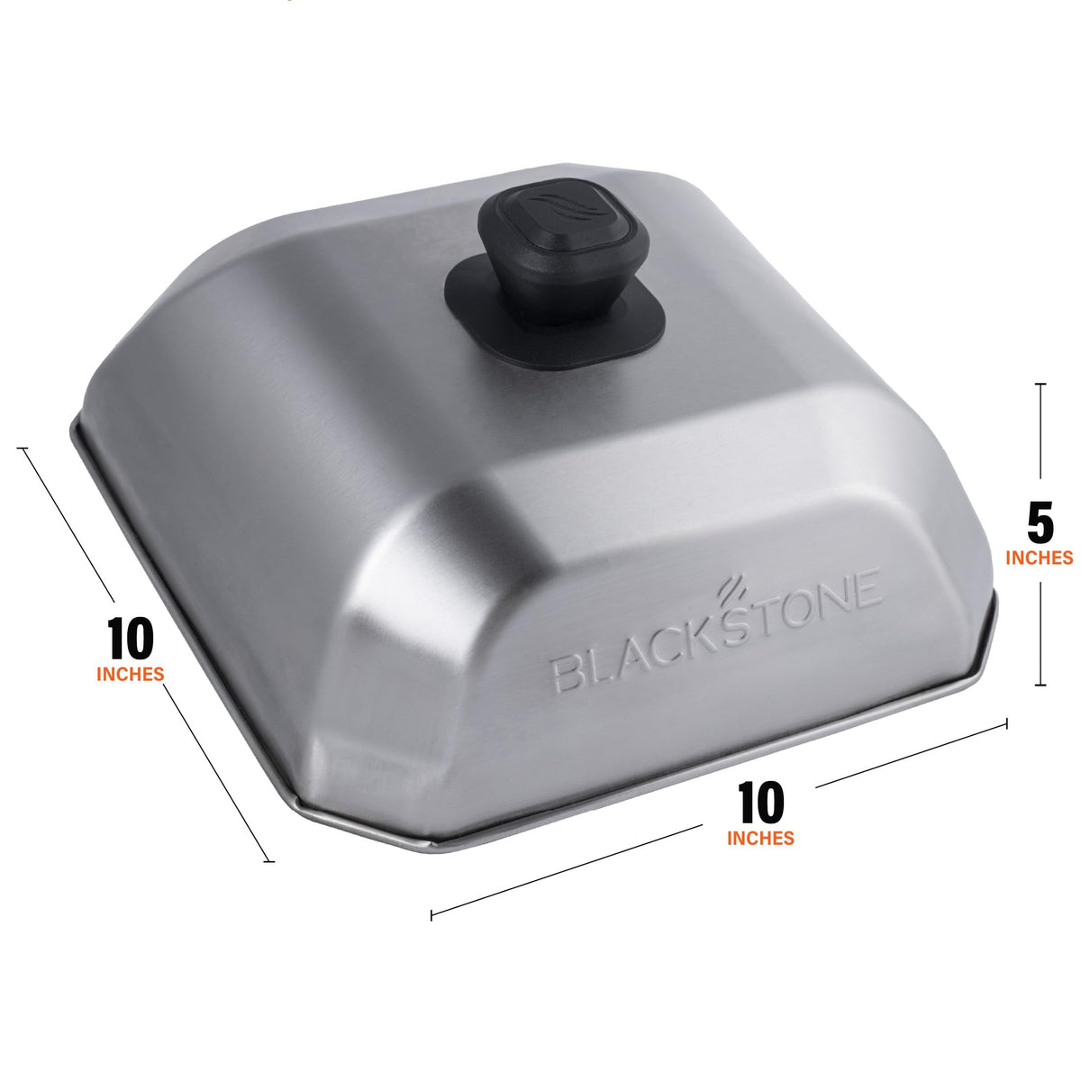 Blackstone 5555 basting cover melts toppings atop burgers.
