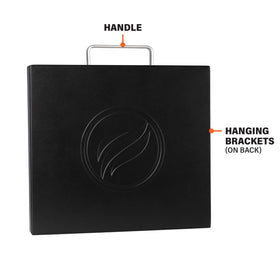 BLACKSTONE 5701 hanging brackets image shows convenient storage when not in use