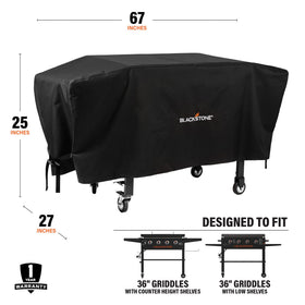 Buckle closure under the base ensures the Blackstone cover stays secure in wind.